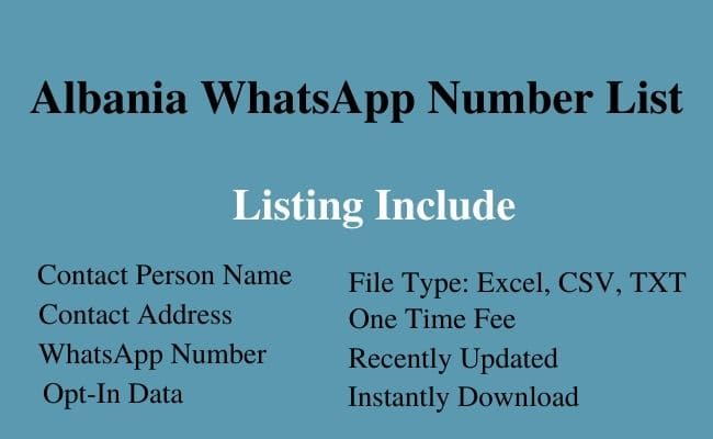 Albania whatsapp number list