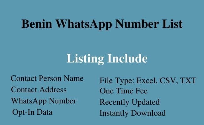 Benin whatsapp number list