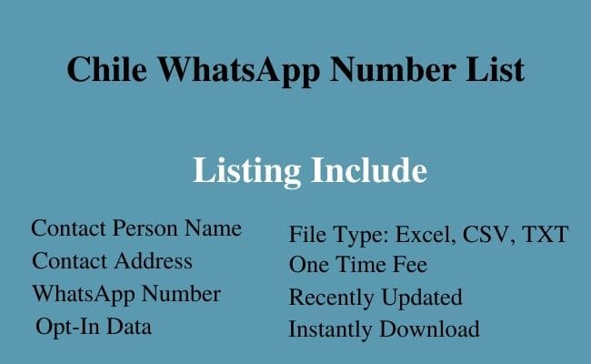 Chile whatsapp number list