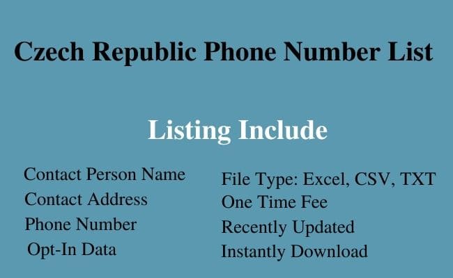 Czech Republic phone number list