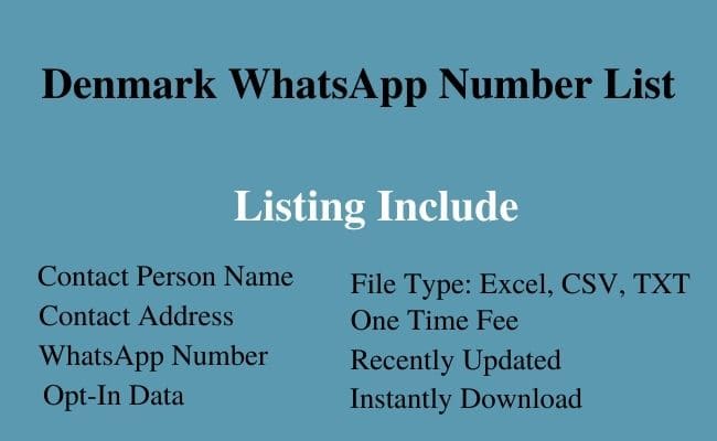 Denmark whatsapp number list