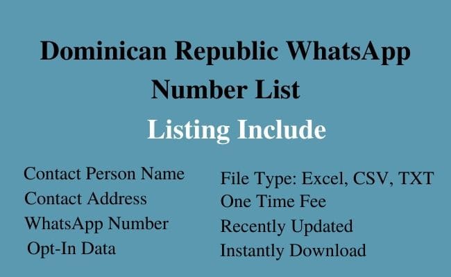 Dominican Republic whatsapp number list