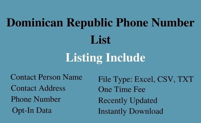 Dominican Republic phone number list