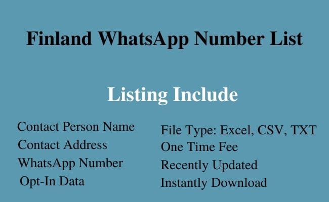 Finland whatsapp number list