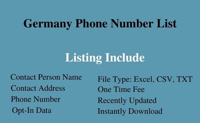 Germany phone number list