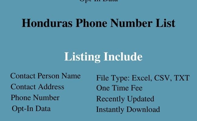 Honduras phone number list