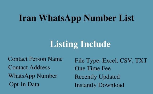 Iran whatsapp number list