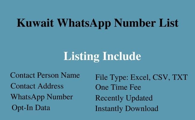 Kuwait whatsapp number list