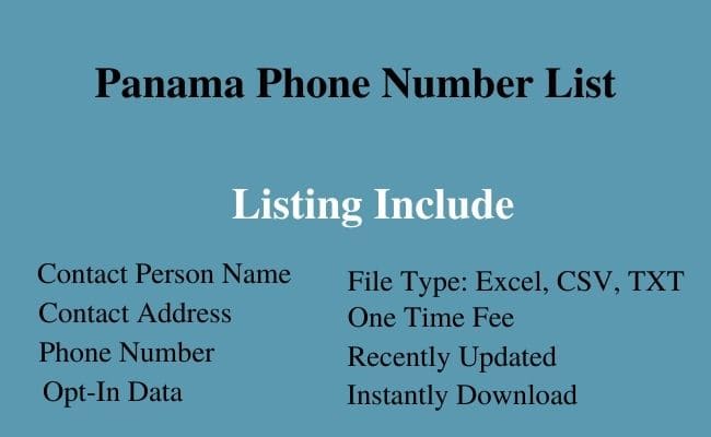 Panama phone number list