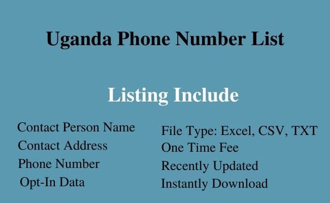 Uganda phone number list