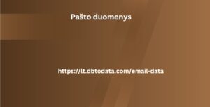 Pašto duomenys