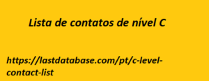 Lista de contatos de nível C