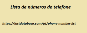 Lista de números de telefone