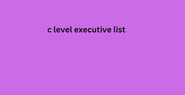 c level executive list