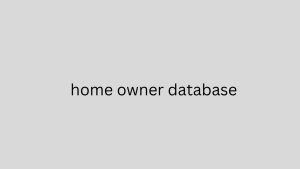 home owner database