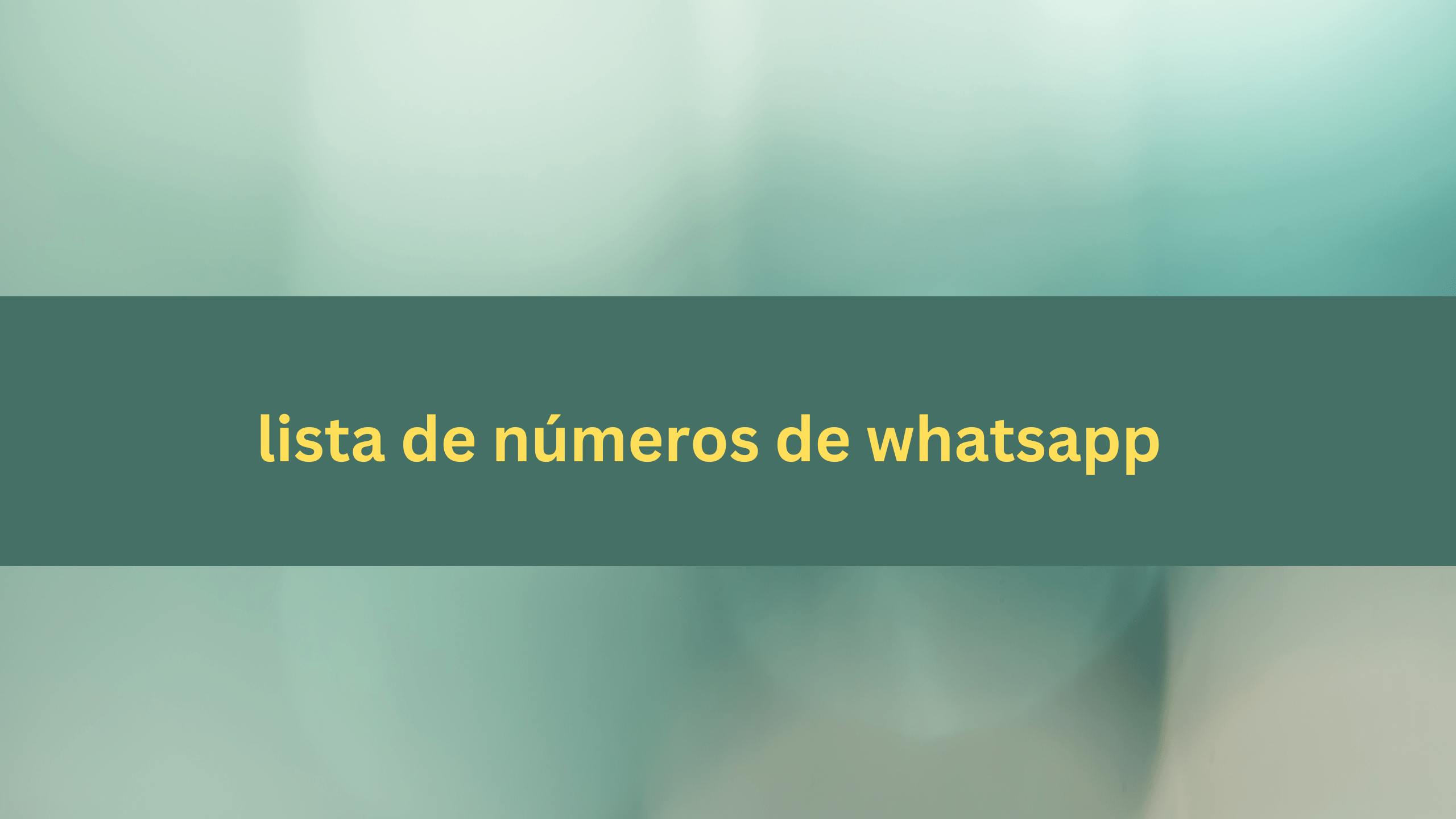 lista de números de whatsapp