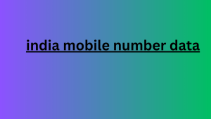 india mobile number data