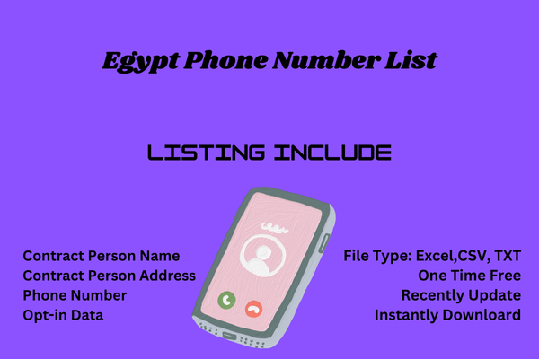 Egypt phone number list